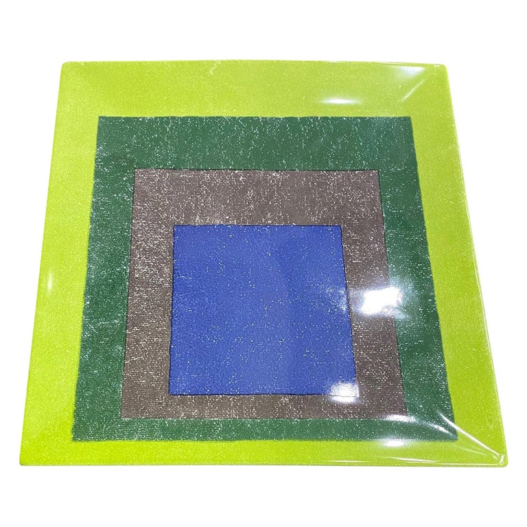 Josef Albers Study for Homage to the Square Limited Edition Ceramic Platter 1999 For Sale