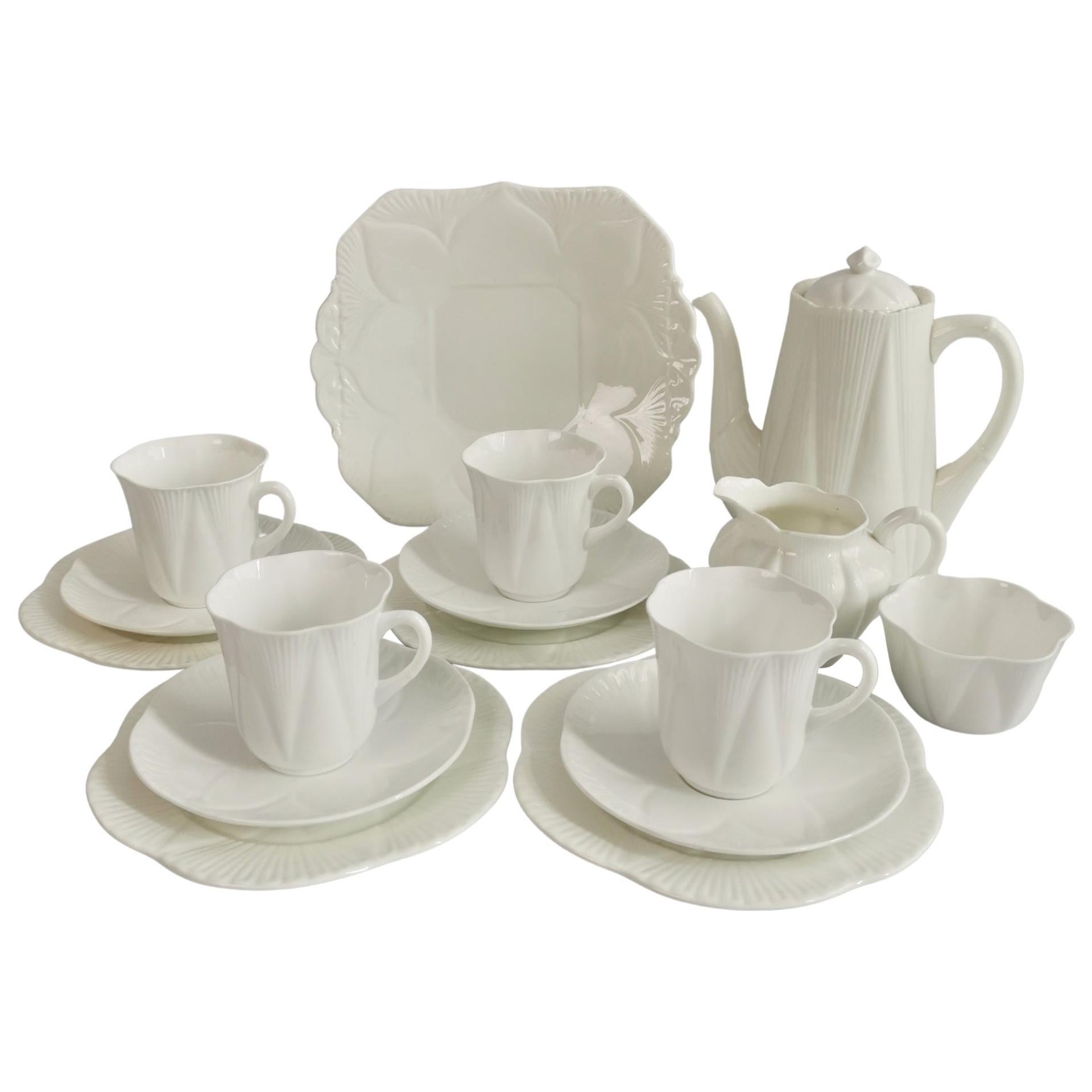 Shelley "Dainty White" Porcelain Coffee Service, 1926-1940