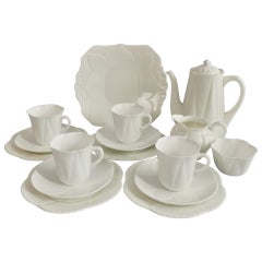 Antique Shelley "Dainty White" Porcelain Coffee Service, 1926-1940