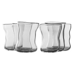 Contemporary Hand Blown "Storti Glasses Set" by Simone Crestani