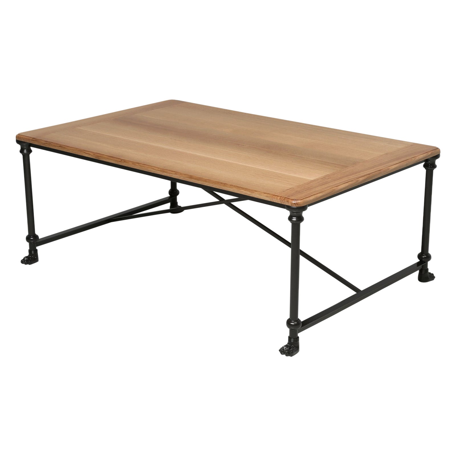 Table basse faite sur-mesure en acier, bronze, laiton et chêne de toutes les dimensions et toutes les teintes