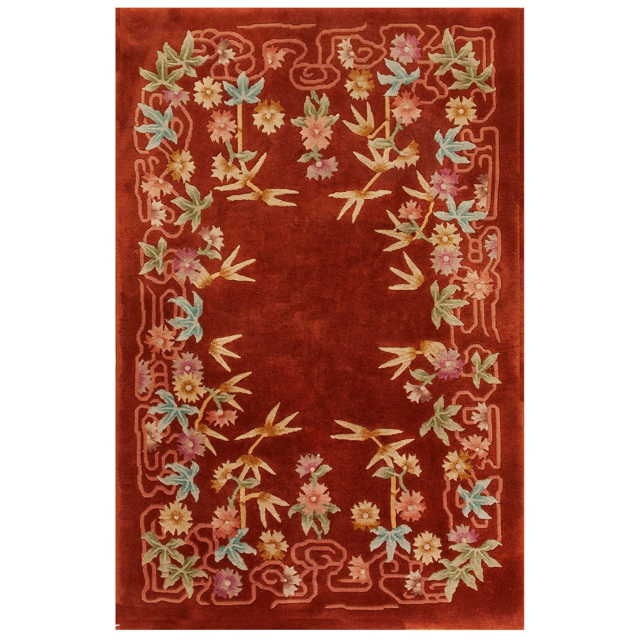 1930s Chinese Art Deco Carpet ( 4'4" x 6'6" - 132 x 198 ) For Sale