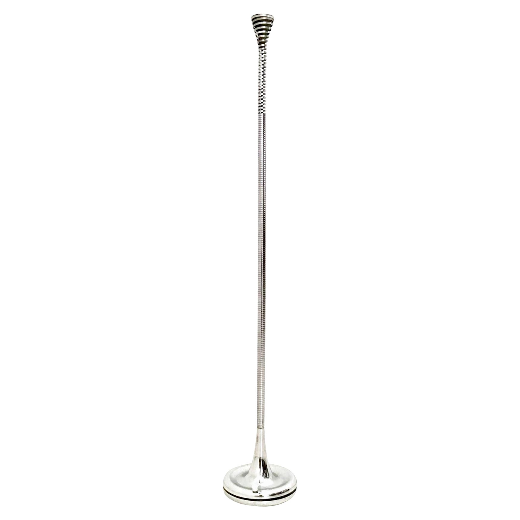 Postmodern Steel Floor Lamp by Eleonore Peduzzi Riva for Candle, Italy For Sale
