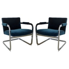 70's Modern Cantilever Armchairs by Milo Baughman for Thayer Coggin