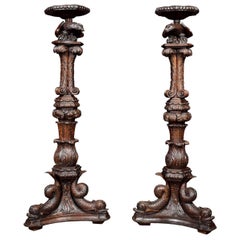 Antique Pair of Jacobean Stands