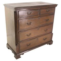 18th Century Oak Reeded Quarter-Column Banded Welsh Chest 3