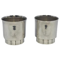 Pair of Van Erp Sterling Silver Cups in Art Deco Style