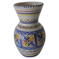 Hand Painted Round Spanish Ceramic Decorative Vase