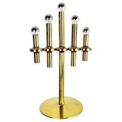 Vintage Original Modernist brass Huge Stilnovo Sciolari Style Table Light, Italy, 1970s