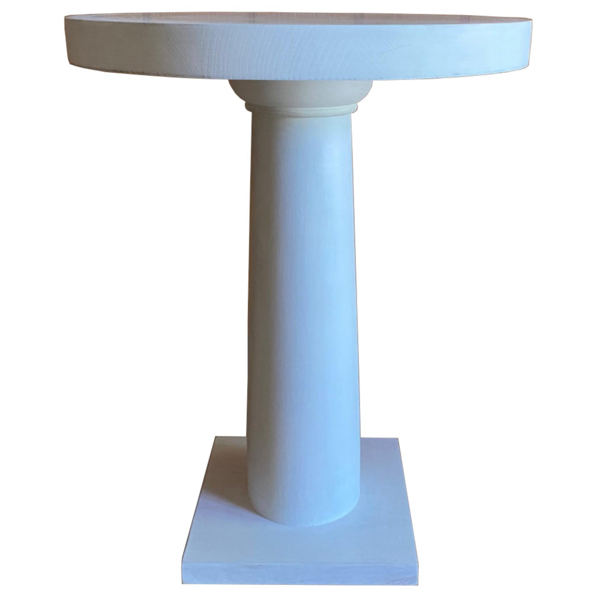 Colonne Side Table in Gesso finish For Sale