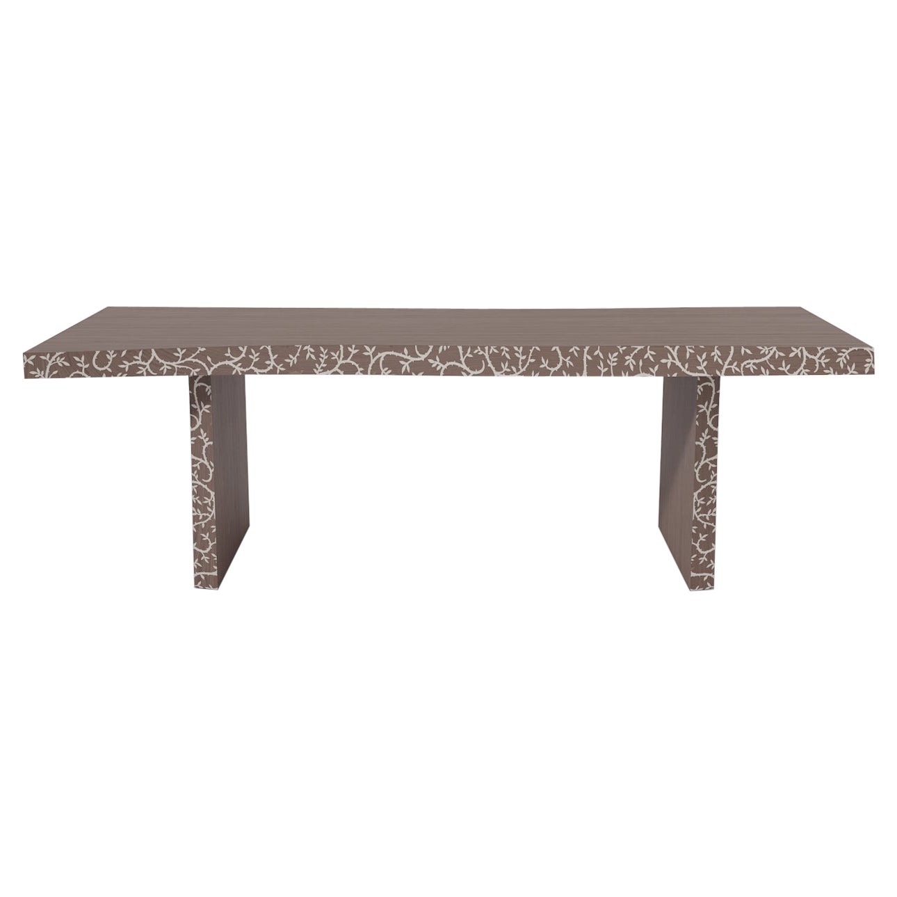 21st Century Marcantonio Dining Table Wood Inlay Bark Table Scapin Collezioni For Sale