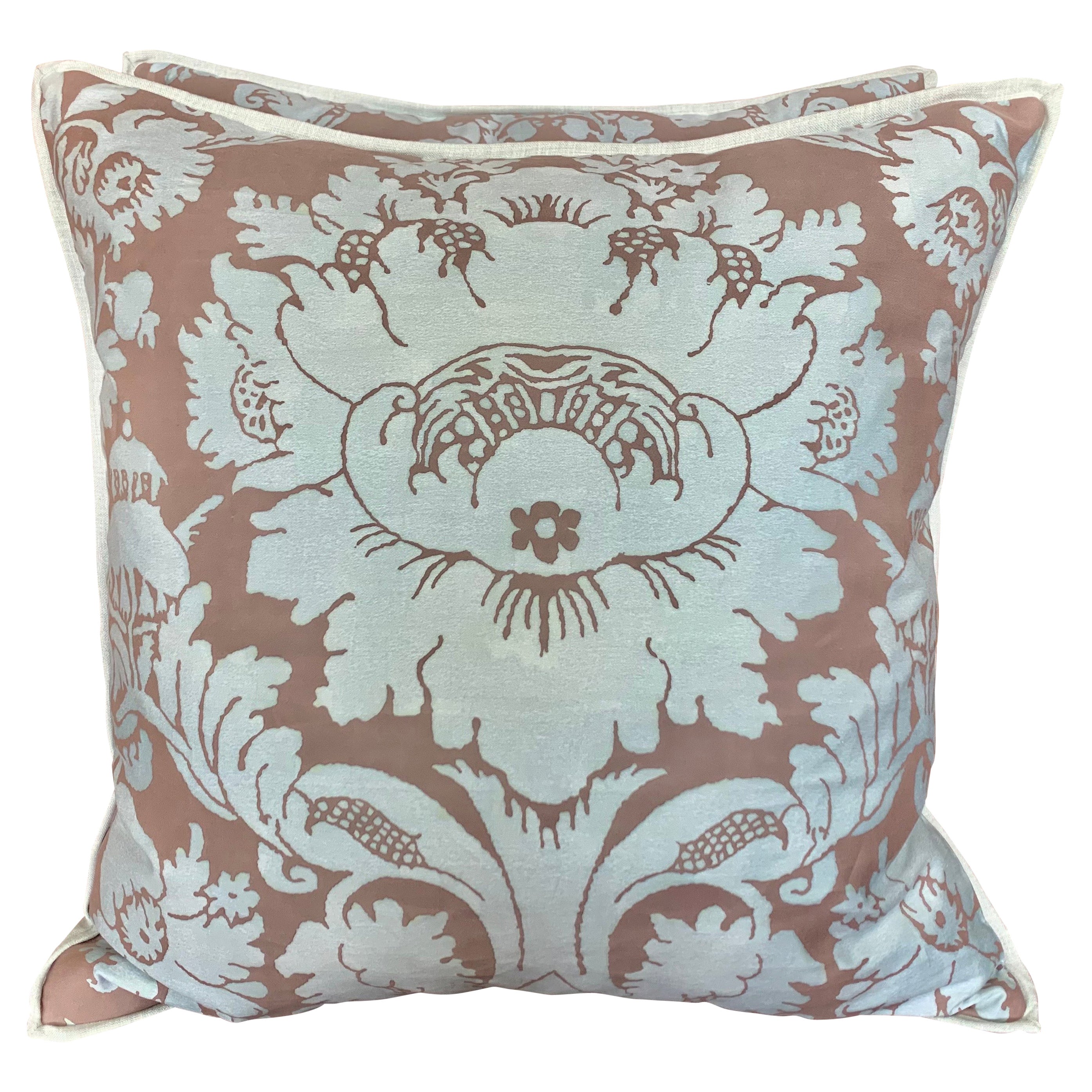 Pair of Custom Authentic Fortuny Pillows