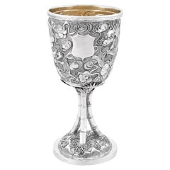 Gobelet en argent ancien d'exportation chinoise, vers 1900