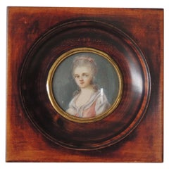 Small Vintage French Portrait of a Lady