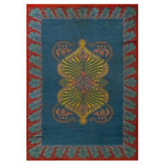 Antique Early 20th Century Irish Donegal Arts & Crafts Carpet ( 5'7" x 7'9" - 170 x 296)