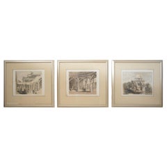 Set of Three Prints of Temples in India