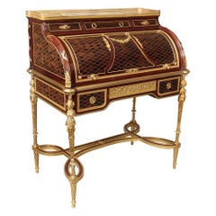 Vergoldete Bronze des 19. Jahrhunderts Bureau à Cylindre Möglicherweise von François Linke