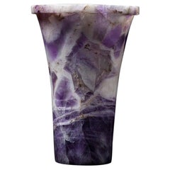 Ancien vase à parfum en quartz améthyste violet de l'Égypte