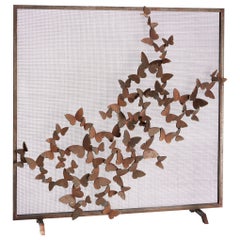 Butterfly Fire Screen in Tobacco