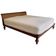 King Size Teak & Caned Bed Frame by British Khaki