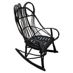 American Painted Adirondack Twig Rocking Chair