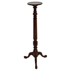 Antique Victorian Carved Torchere Table