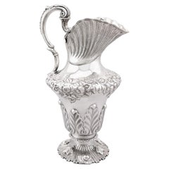 19th Century Irish Sterling Silver Water / Wine Jug