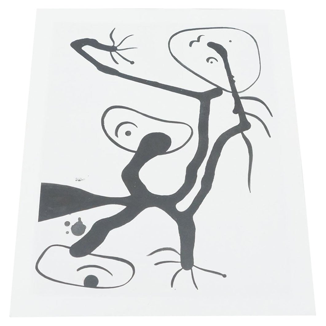 The Art Institute of Chicago Archive Photography of Joan Miro Drawing, 1971  For Sale
