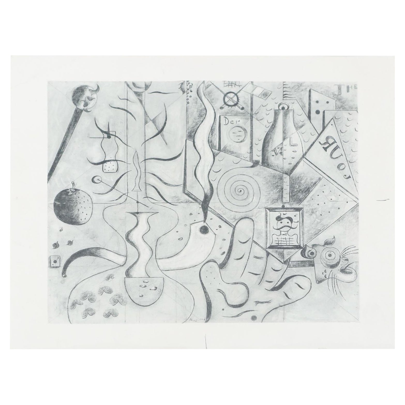 Fotografie des Joan Miro-Gemäldes, 1979, Art Institute of Chicago Archive