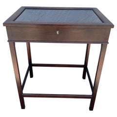 Vintage Mahogany Glass Top Display Table