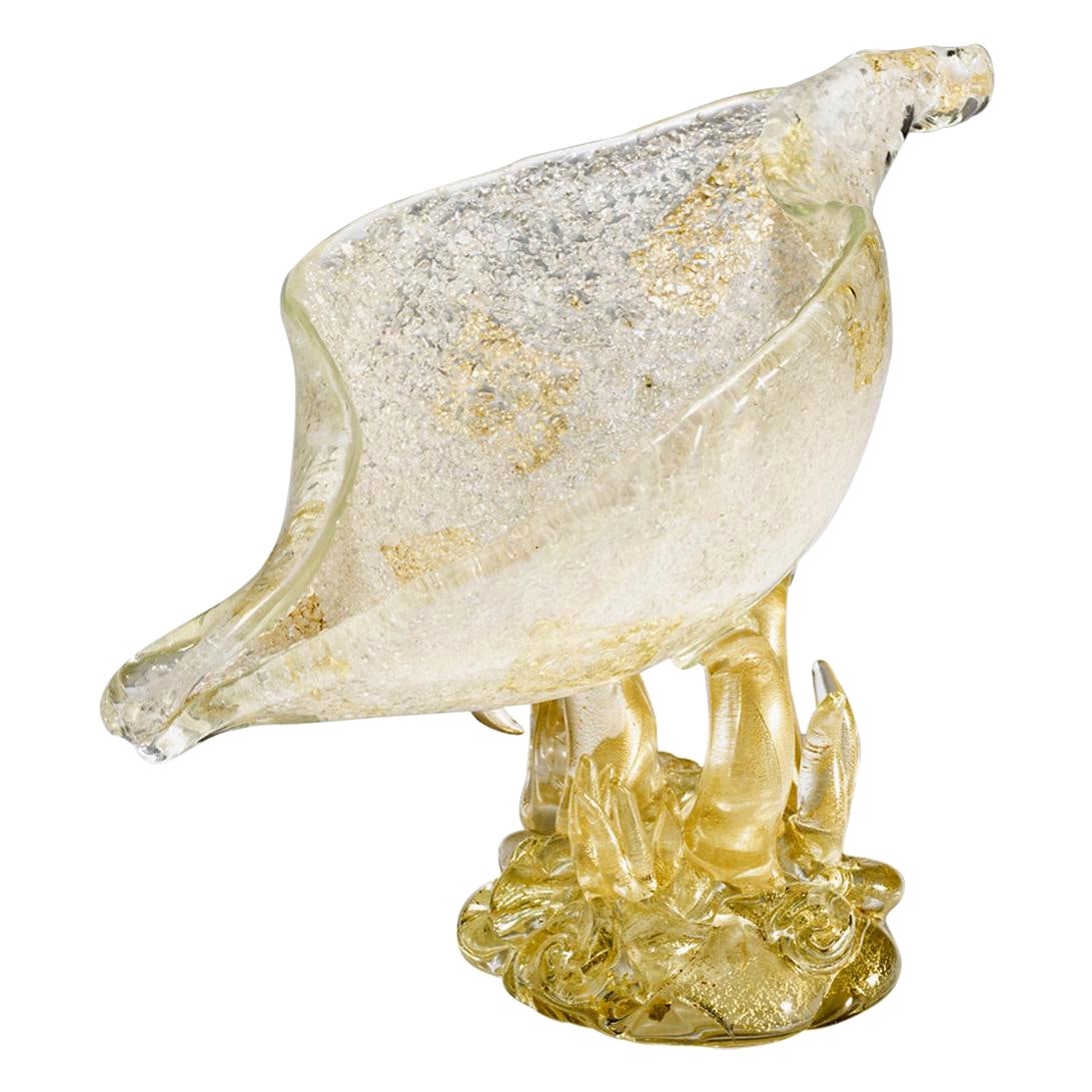 Centerpiece by Ercole Barovier for Barovier, Toso & Co. 1940 in Rugiadoso For Sale