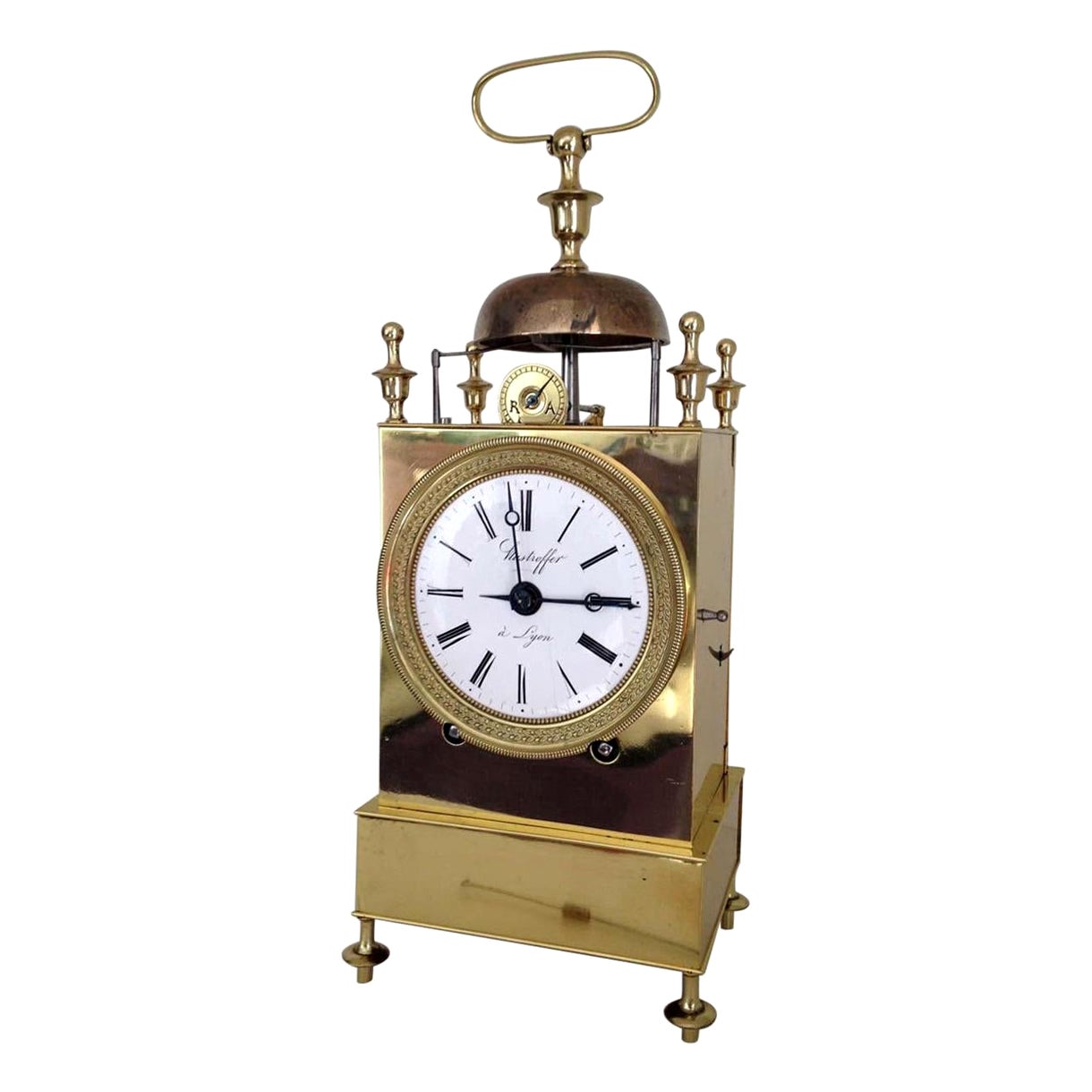 French Capucine Clock, by Hastroffer a Lyon, circa 1820 For Sale