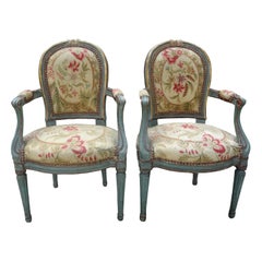 Pair of 19th Century French Régence Style Children's Chairs