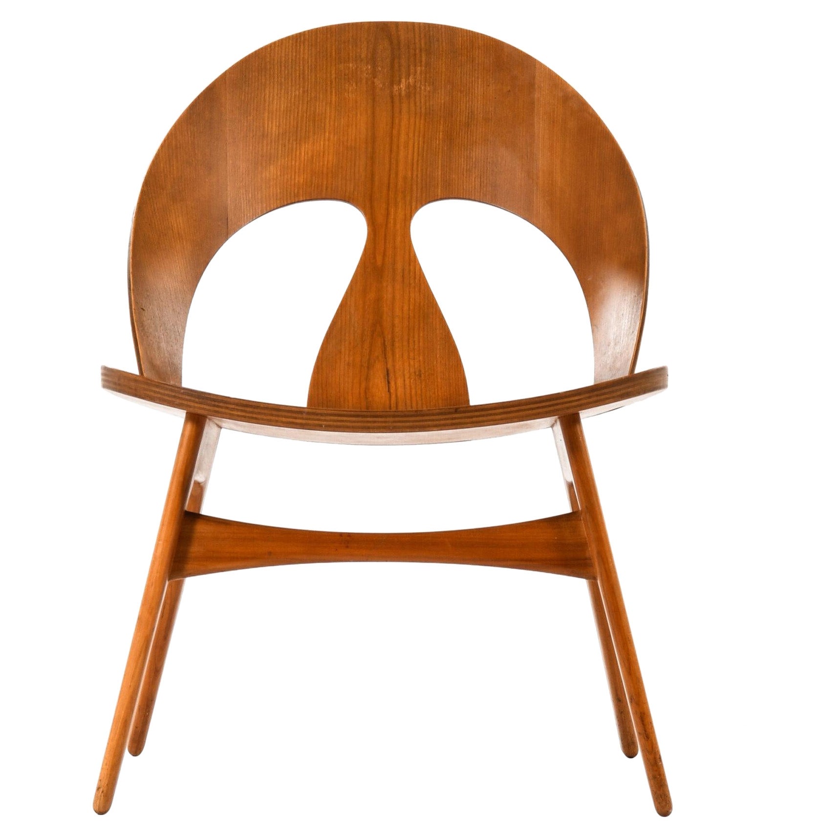Børge Mogensen Easy Chair Produced by Cabinetmaker Erhard Rasmussen For Sale