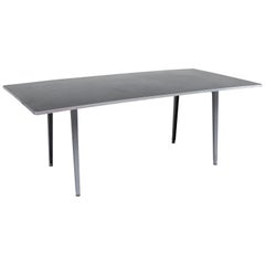 Original Large Friso Kramer "Reform" Table with Black Linoleum Top and Gray Legs