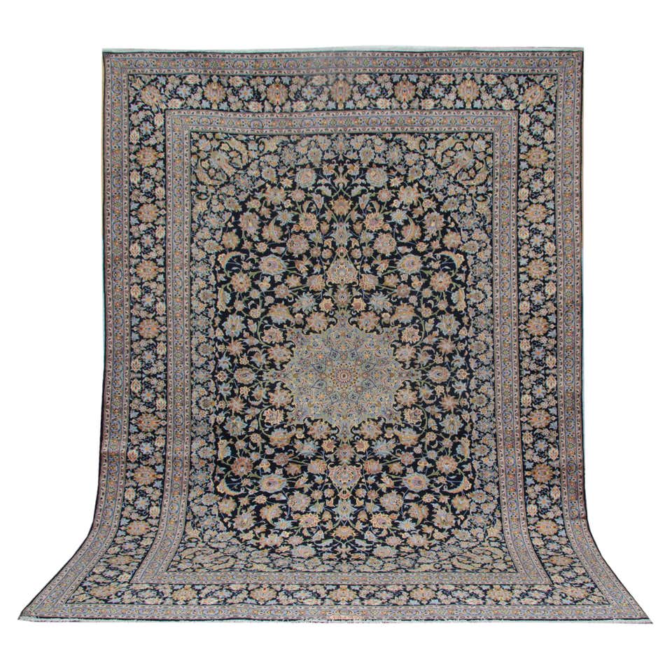 Black Chinoiserie Rug For Sale at 1stDibs