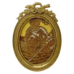 Antique French Louis XV Style Bronze D'ore Oval Picture Frame, Circa 1890