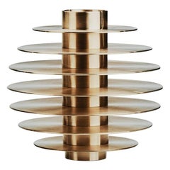Set of 7 Brass Candle Holders by NOOM