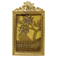 Antique French Louis XVI Style Bronze D'ore Rectangular Picture Frame circa 1890