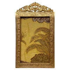 Antique French Empire Style Bronze D'oré Picture Frame with Griffins, Circa 1890