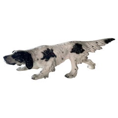 Italian Pointer Porcelain Dog Sculpture