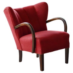Danish 1940's Easy Lounge Chair attributed to Viggo Boesen
