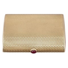 Retro 1964 Yellow Gold and Ruby Compact by Boucheron