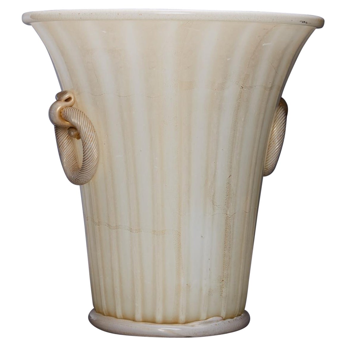 Large Twin-Handled Vase by Ercole Barovier for Barovier and Toso, 1956 For Sale