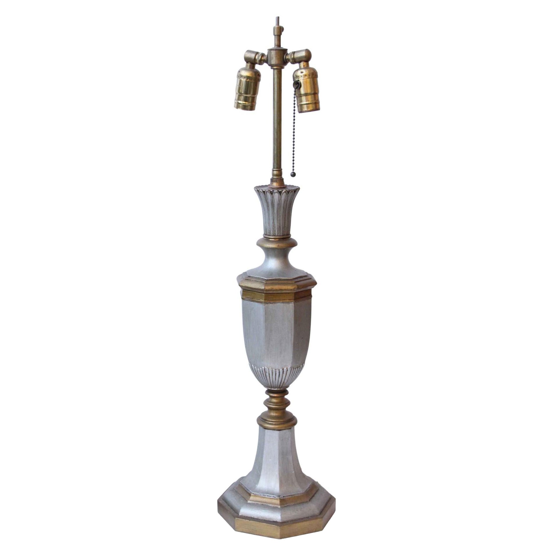 English Made Georgian Table Lamp 2 Adjustable Sockets For Sale