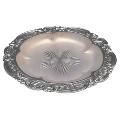 Art Nouveau Victorian Sterling Silver Butter Dish, James Dixon & Sons, 1895