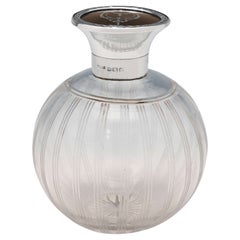 Sterling Silver & Inlaid Tortoiseshell Scent Bottle, Birmingham, 1921