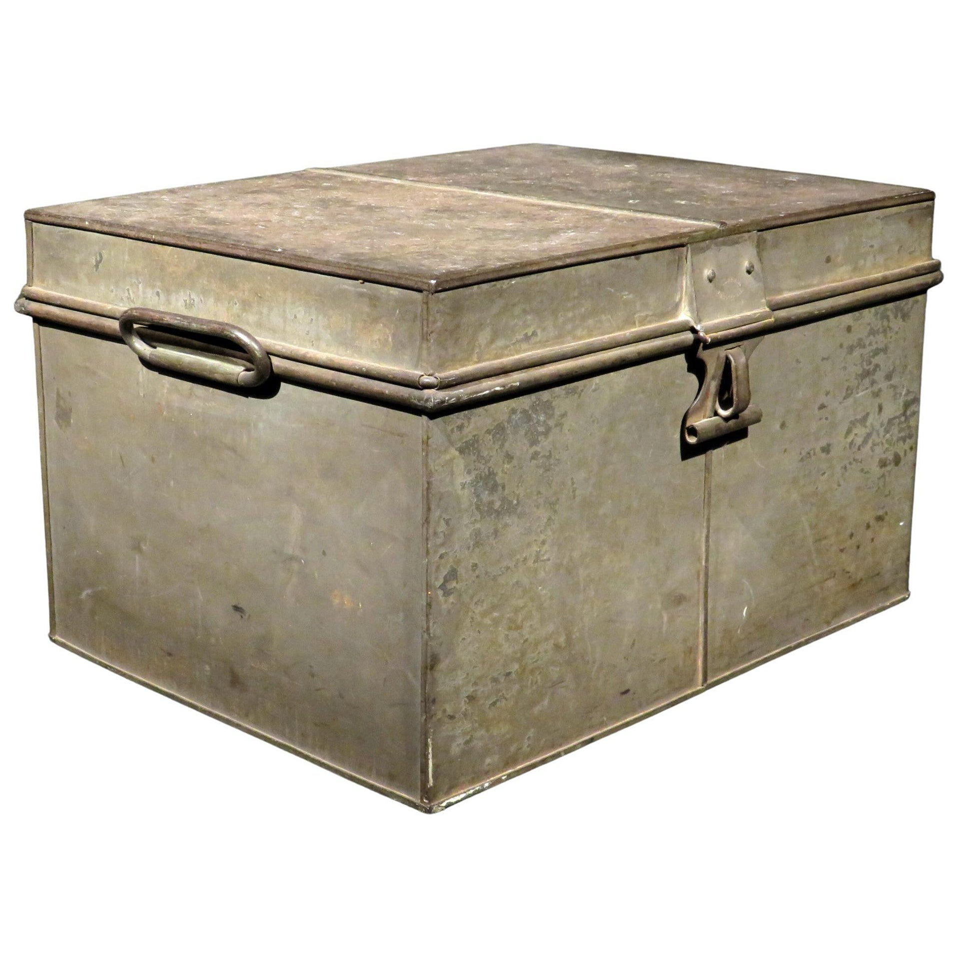 Authentic 19th Century Thomas Milner Patented Iron Safety Box, UK Circa 1840 For Sale