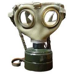 Industrial Upcycling Table Lamp Gas Mask, 1950s