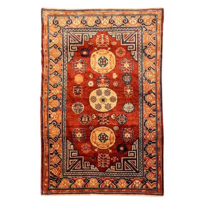 Samarkand Rug over Grenades Design, circa 1875 at 1stDibs